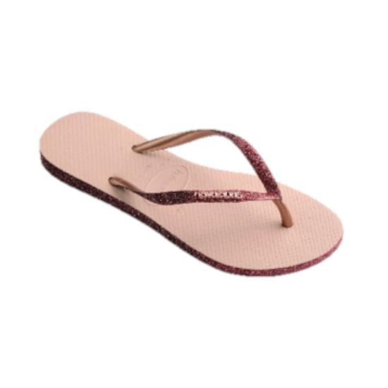 Imagem de Sandália havaiana feminina slim sparkle rosa ballet 33/34