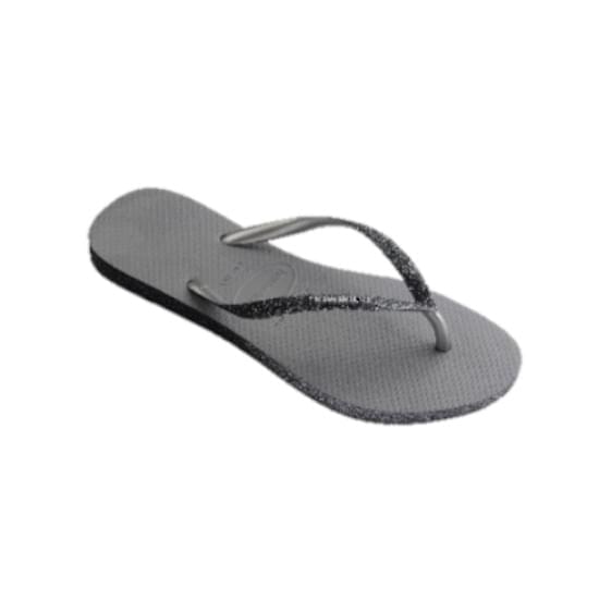 Imagem de Sandália havaiana feminina slim sparkle cinza aço 39/40