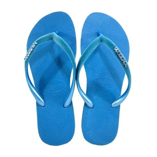 Imagem de Sandália havaianas feminina slim velvet azul aço 39/40