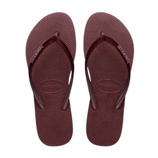 Imagem de Sandália havaianas feminina slim velvet vinho de uva 35/36