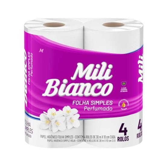 Imagem de Papel higiênico mili bianco perfumado 60 metros | com 4 unidades