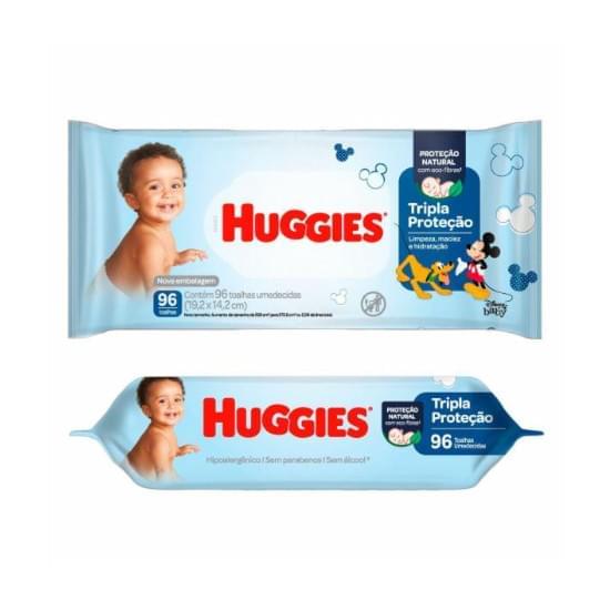 Imagem de Toalha umedecida infantil huggies tripla proteção | com 96 unidades