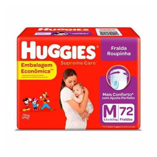 Imagem de Fralda infantil huggies roupinha supreme care tamanho m hiper | com 72 unidades