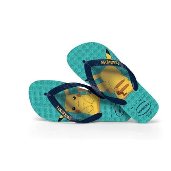 Imagem de Sandália havaianas infantil kids top pokemon azul 35/36