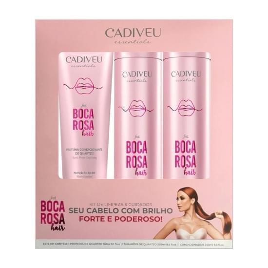 Imagem de Kit cadiveu boca rosa hair shampoo + condicionador + proteína