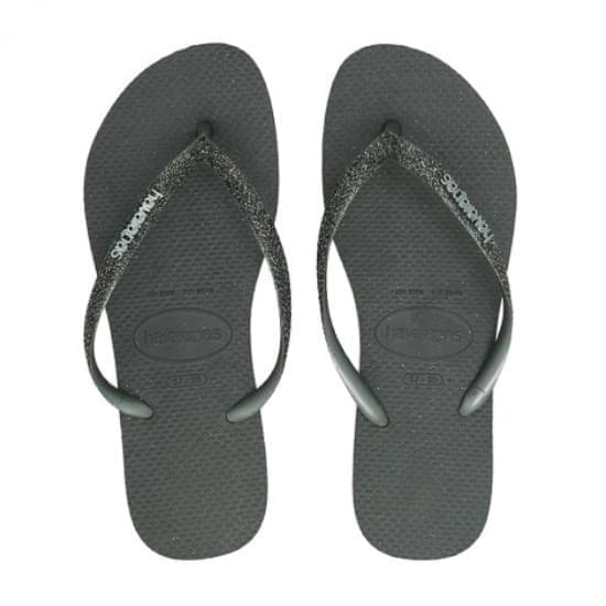 Imagem de Sandália havaianas feminina slim glitter verde olive 35/36