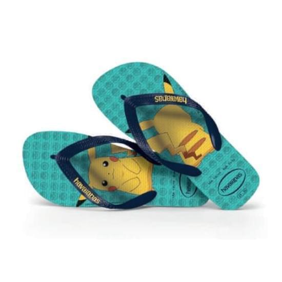 Imagem de Sandália havaianas infantil kids top pokemon azul 29/30