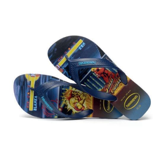 Imagem de Sandália havaianas masculina top max street fighter marinho 35/36