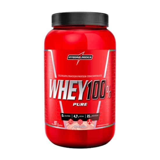 Imagem de Integralmedica whey 100% pure morango 907g