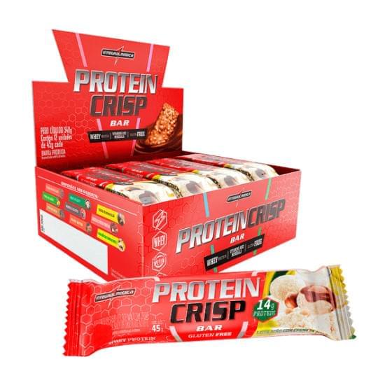 Imagem de Integralmedica protein crisp bar leite nino com creme de avelã | display com 12 unidades