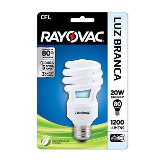 Imagem de Lâmpada rayovac espiral fluorescente 220v 20w