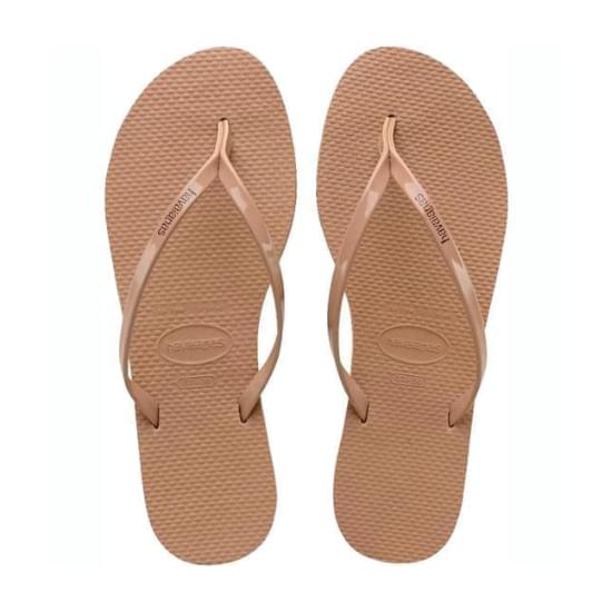 Imagem de Sandália havaianas feminina you metallic rosé gold 41/42