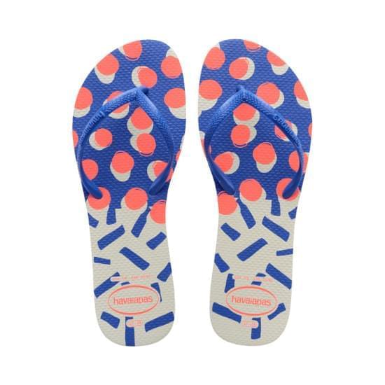 Imagem de Sandália havaianas feminina flat mix branco/azul estrela 37/38