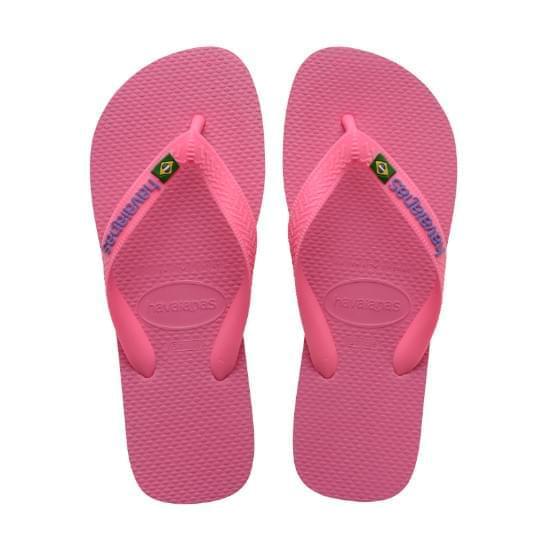 Imagem de Sandália havaianas unissex brasil logo rosa cristal 37/38