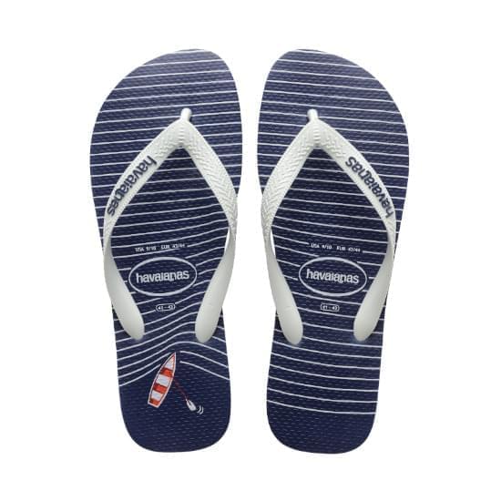 Imagem de Sandalia havaiana masculino top nautical marinho/branco/marinho 35/36