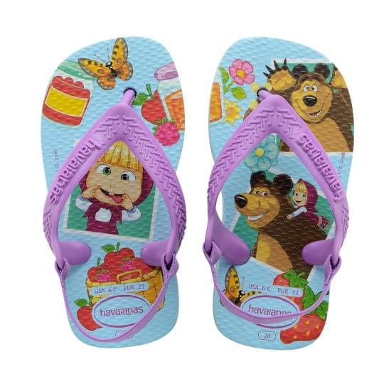 Imagem de Sandália havaianas infantil baby masha a.t.b azul céu 23/24