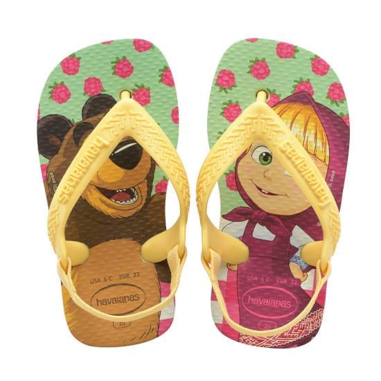 Imagem de Sandália havaianas infantil baby masha a.t.b verde maçã 21