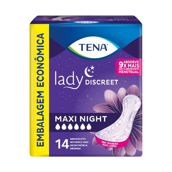 Imagem de Absorvente para incontinência urinária lady maxi night 14 unidades