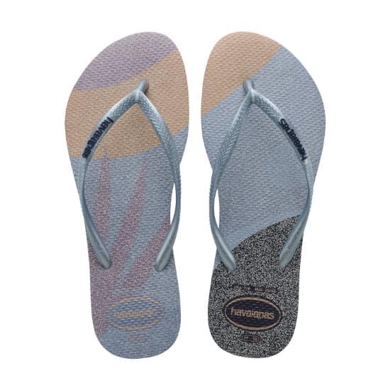 Imagem de Sandália havaianas feminina slim palette glow azul ashley 33/34