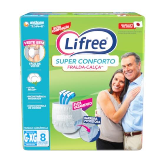 Imagem de Fralda-geriatrica lifree calça super conforto tamanho g/xg | com 08 unidades