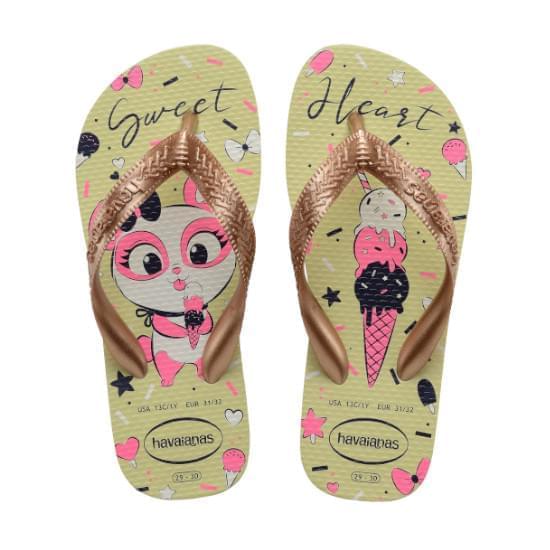 Imagem de Sandalia havaiana infantil kids top pets lima 33/34