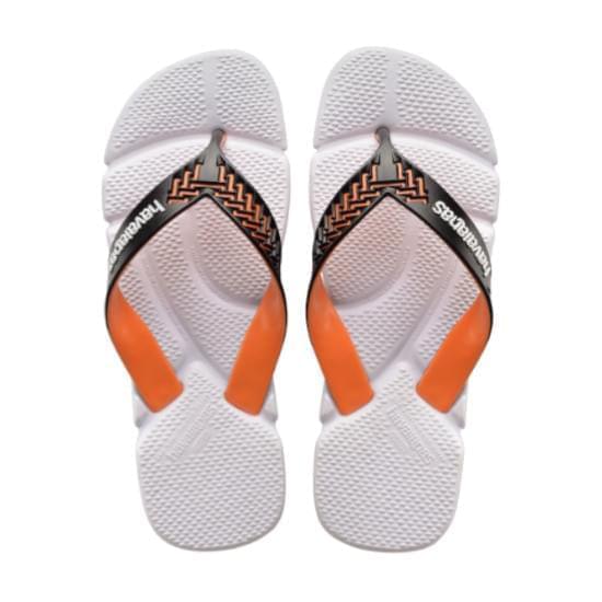 Imagem de Sandália havaianas masculino power 2.0 branco/laranja begonia 37/38