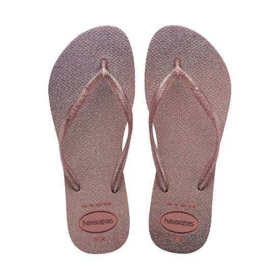 Imagem de Sandalia havaiana feminina slim gloss rosa crocus 33/34