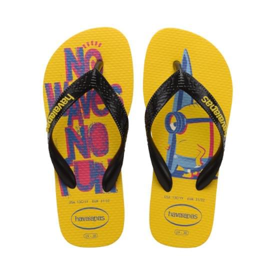 Imagem de Sandalia havaianas minions amarelo/preto/amarelo 37/38