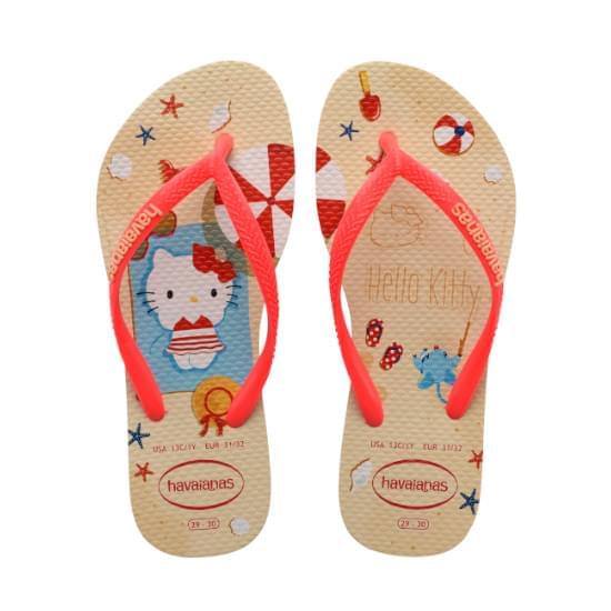 Imagem de Sandalias havaianas kids slim hello kitty dourado 33/34