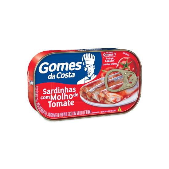 Imagem de Sardinha gomes da costa ao próprio suco com molho de tomate temperado 125g