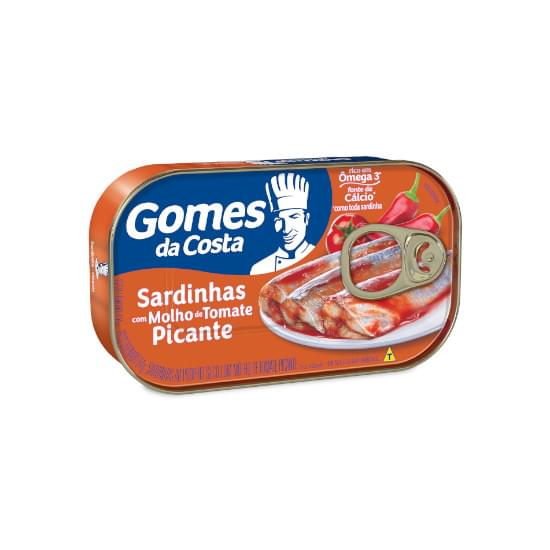 Imagem de Sardinha gomes da costa ao próprio suco com molho de tomate picante 125g