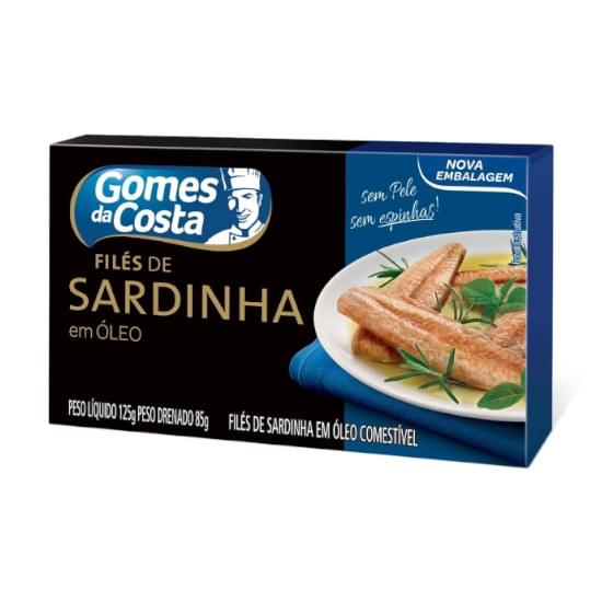 Imagem de Filés de sardinha gomes da costa em óleo comestível 125g