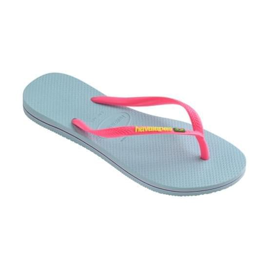 Imagem de Sandália havaianas feminina slim brasil azul water 33/34