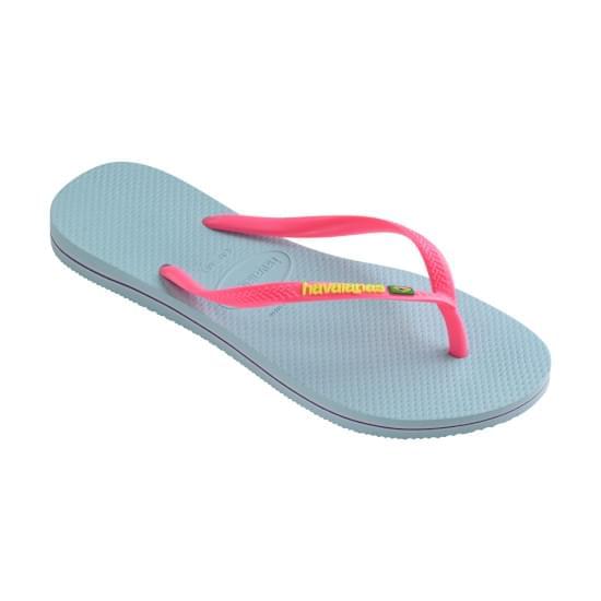 Imagem de Sandália havaianas feminina slim brasil azul water 39/40