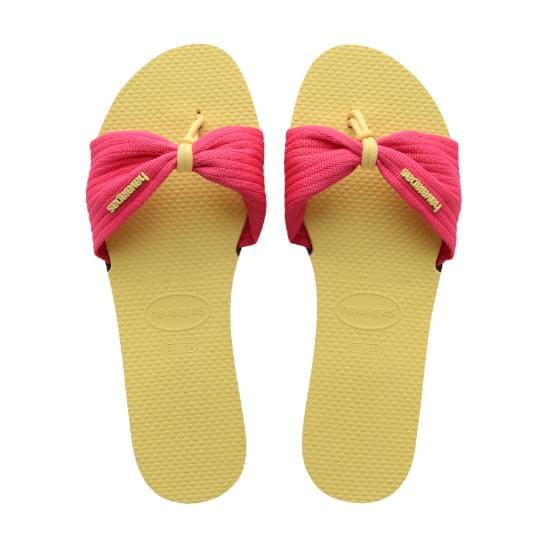 Imagem de Sandália havaianas feminina you st tropez basic amarelo limão 33/34