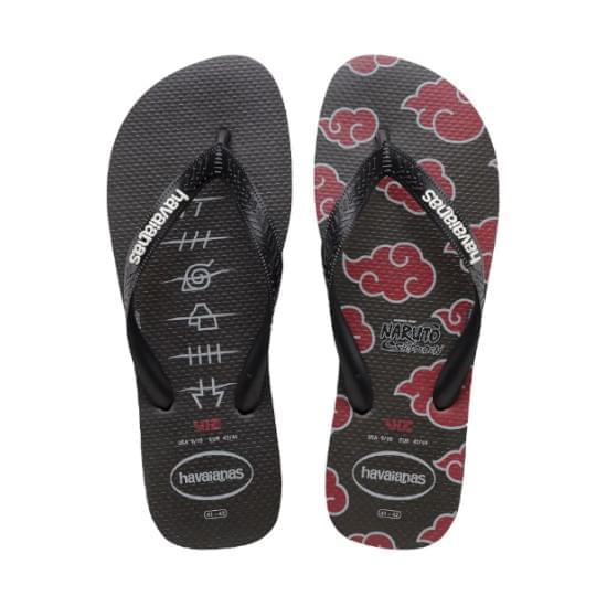 Imagem de Sandália havaianas masculina top naruto preto 35/36