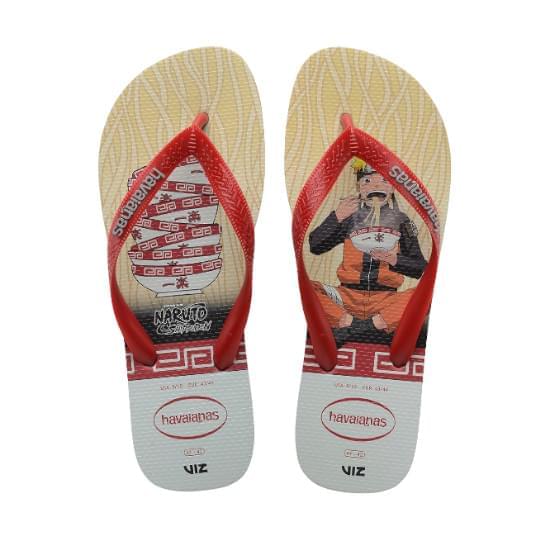 Imagem de Sandália havaianas masculina top naruto cinza gelo 41/42