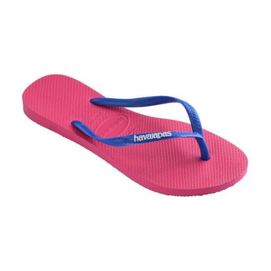 Imagem de Sandálias havaianas feminina slim logo pop-up pink eletric 35/36