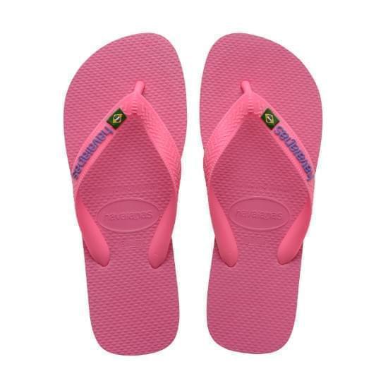 Imagem de Sandália havaianas unissex brasil logo rosa cristal 35/36