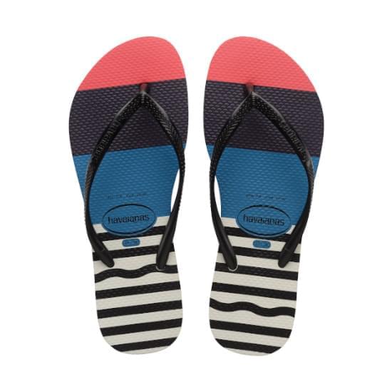 Imagem de Sandália havaianas feminina slim harmony branco/preto 33/34