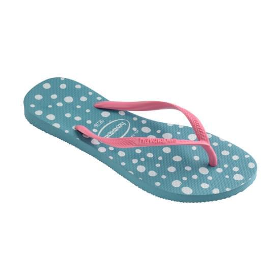 Imagem de Sandália havaianas feminina slim harmony azul nautico 33/34