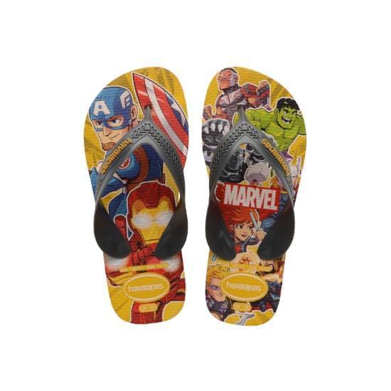 Imagem de Sandália havaianas infantil kids max marvel laranja citrus 23/24