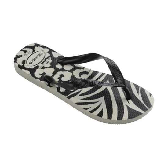 Imagem de Sandália havaianas feminina top animals branco/preto 33/34