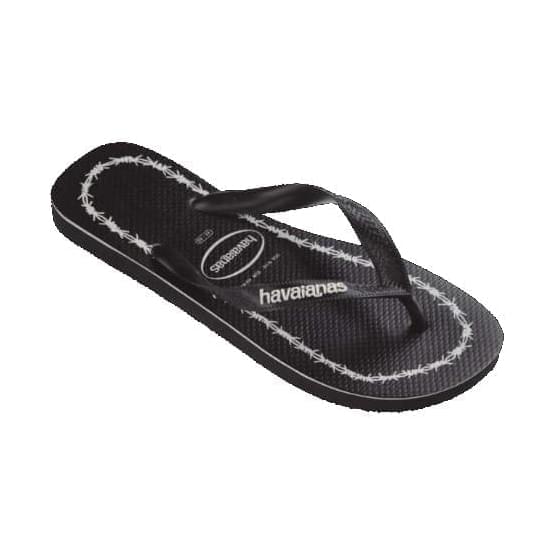 Imagem de Sandália havaianas masculina top goodvibez preto/preto/branco 41/42