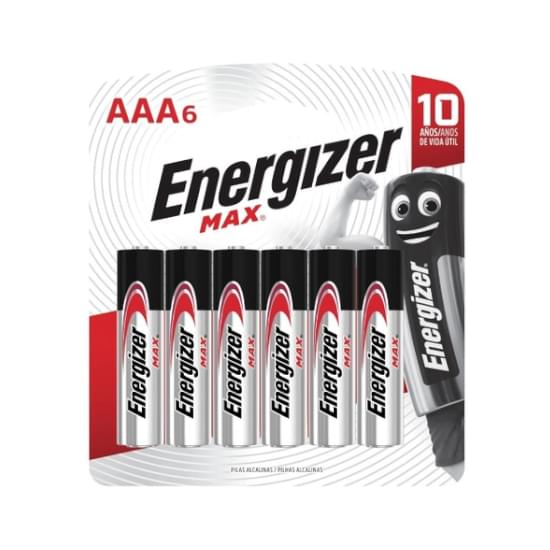 Imagem de Pilha energizer max alcalina aaa palito | com 6 unidades