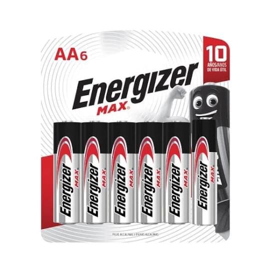 Imagem de Pilha energizer max alcalina aa pequena | com 6 unidades