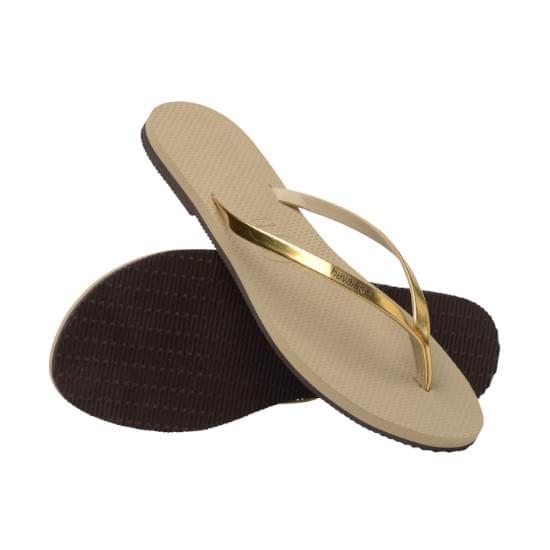 Imagem de Sandália havaianas feminina you metallic areia 35/36