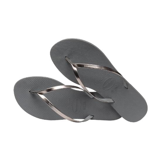 Imagem de Sandália havaianas feminina you metallic cinza aço/grafite metalico 37/38