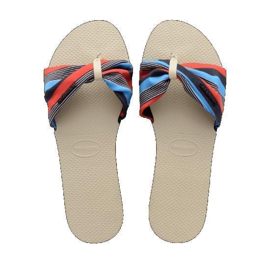 Imagem de Sandalias havaianas you st trop bege palha/marinho 33/34