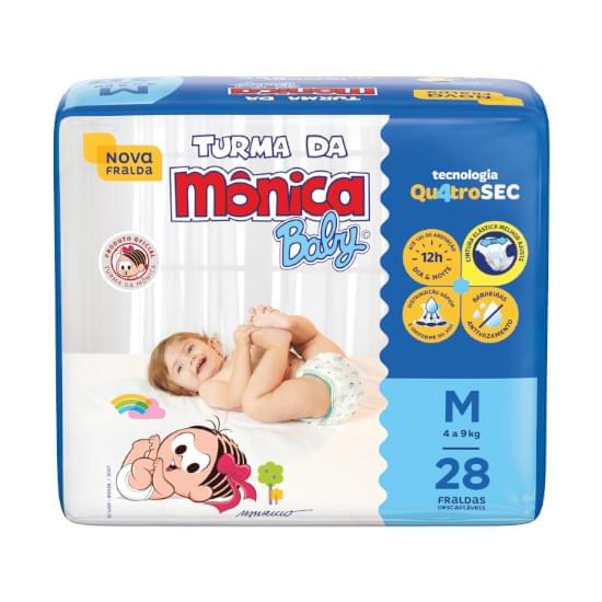 Imagem de Fralda infantil turma da mônica baby jumbo tamanho m | com 28 unidades